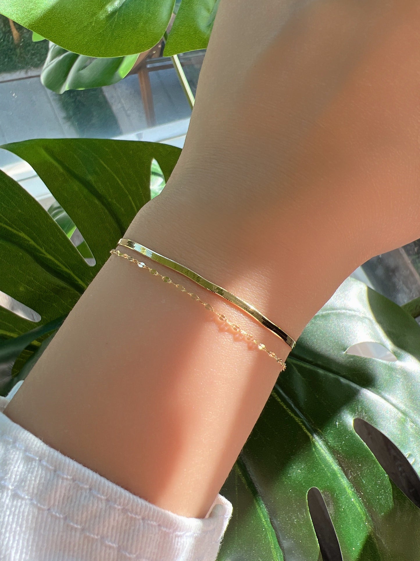 Layered Set Snake Chain Bracelet