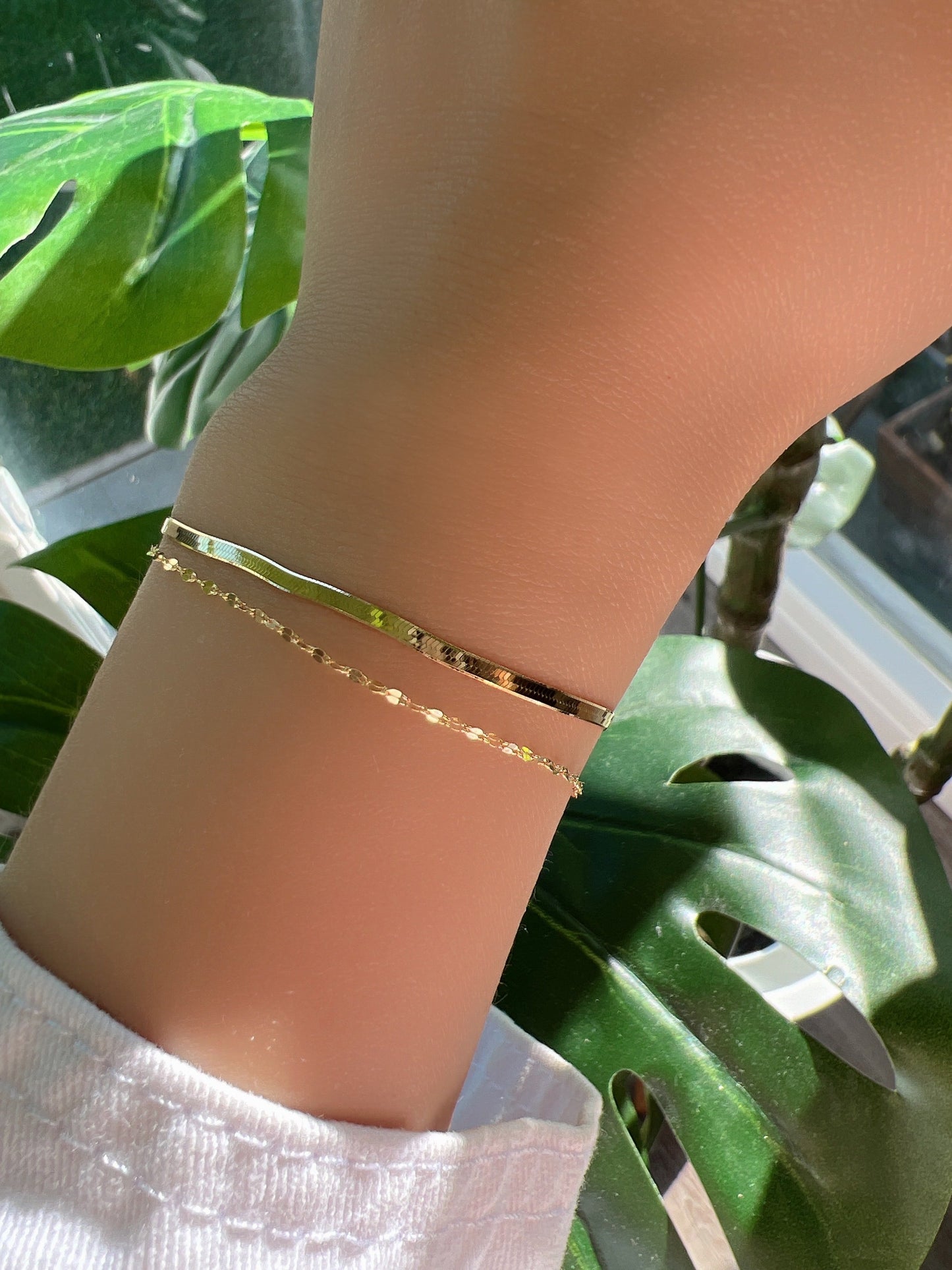 Layered Set Snake Chain Bracelet