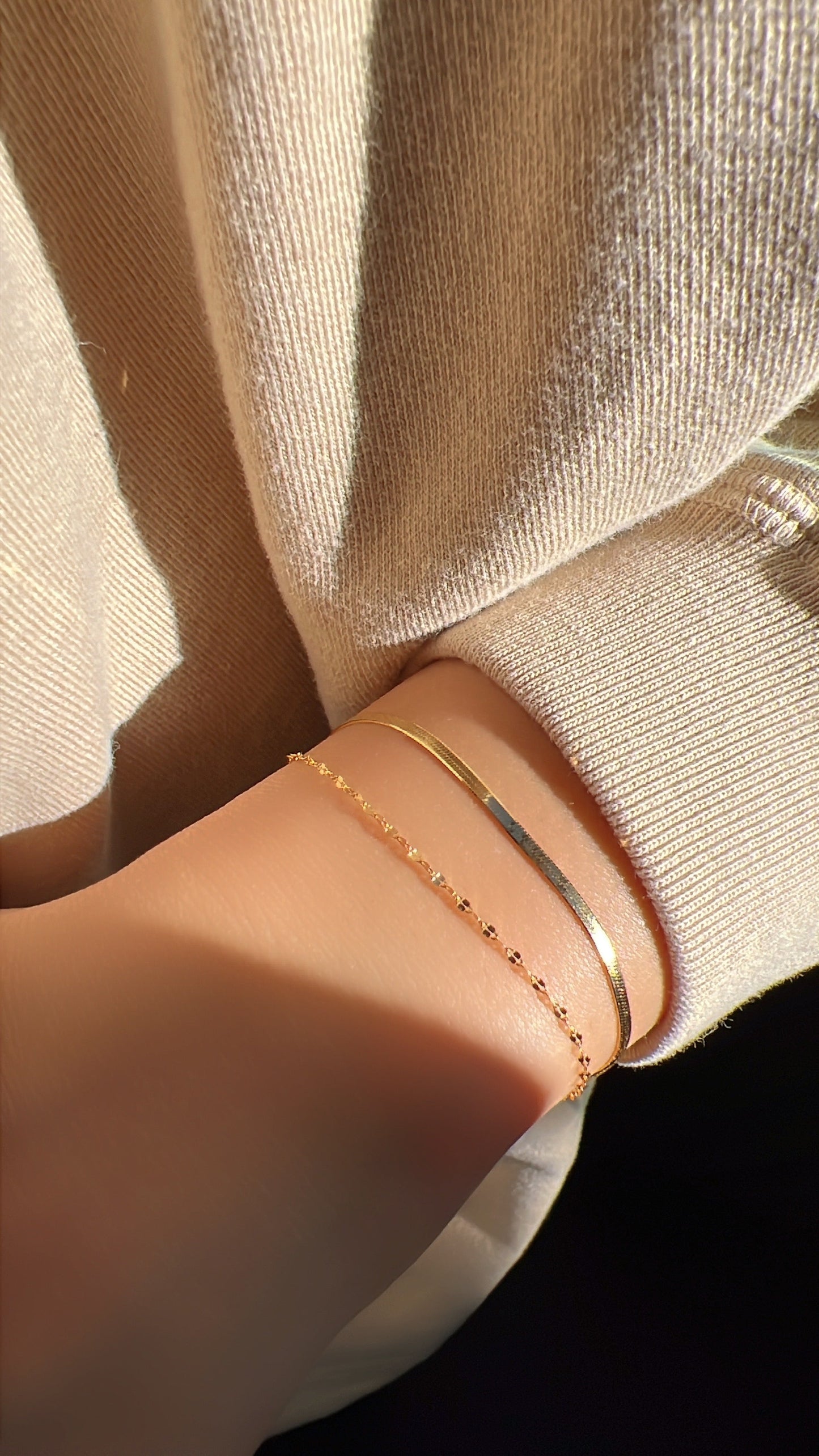 Layered Set Snake Chain Bracelet