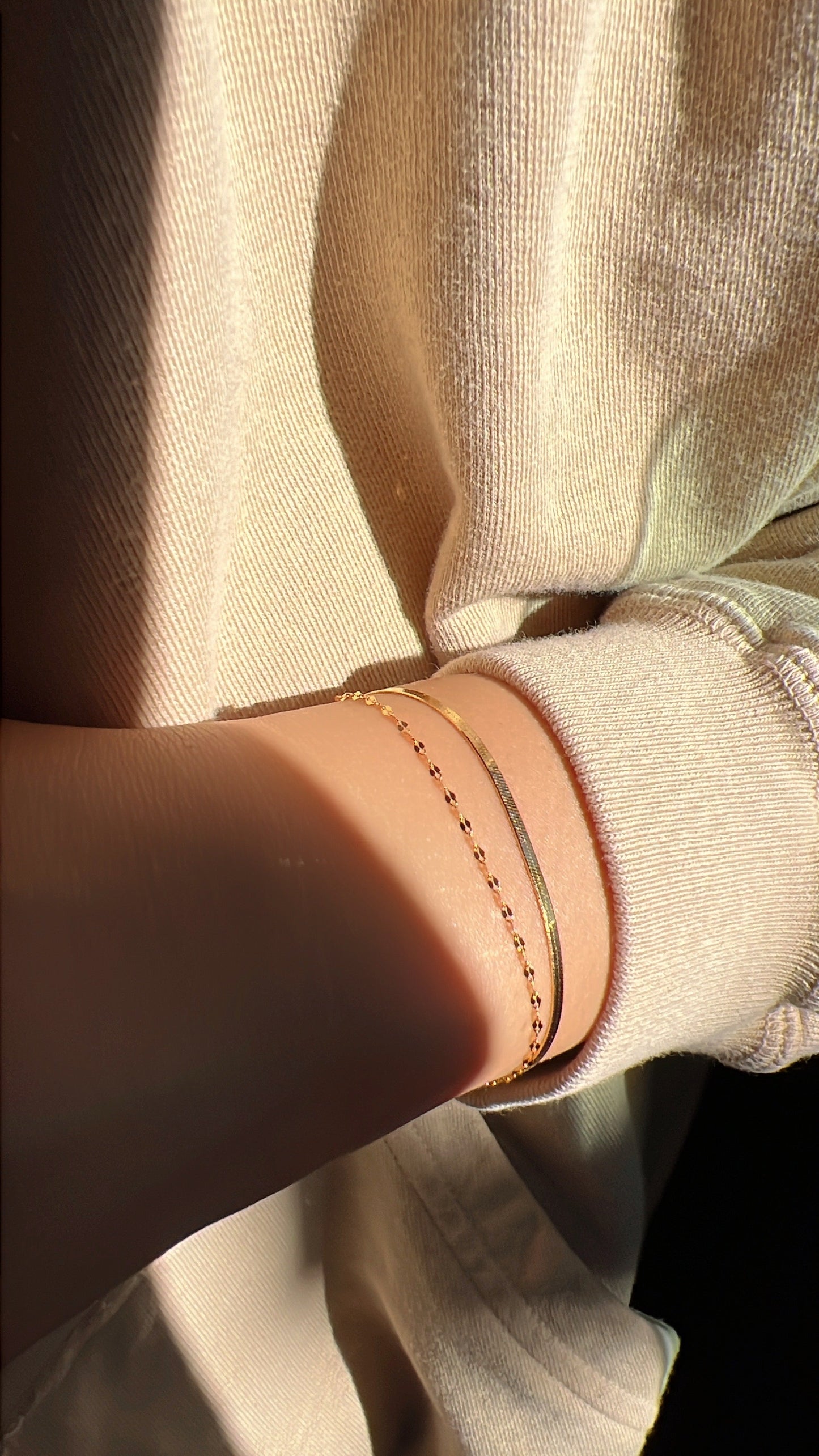 Layered Set Snake Chain Bracelet