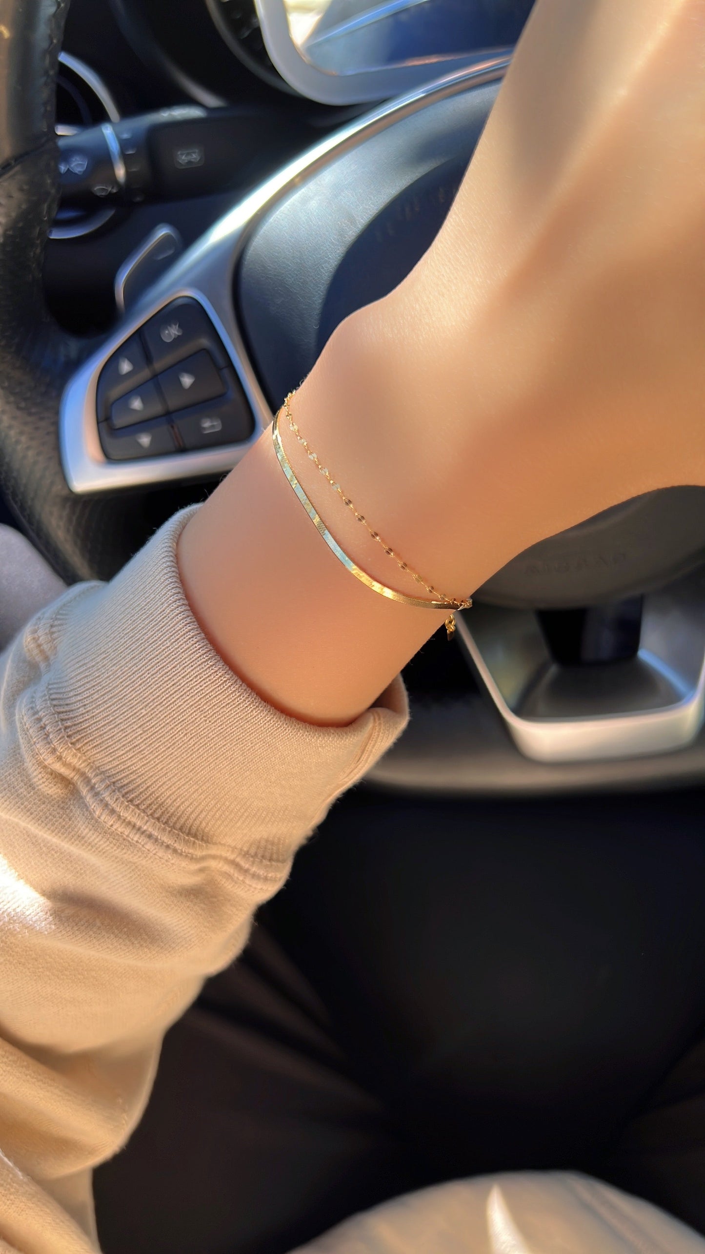 Layered Set Snake Chain Bracelet