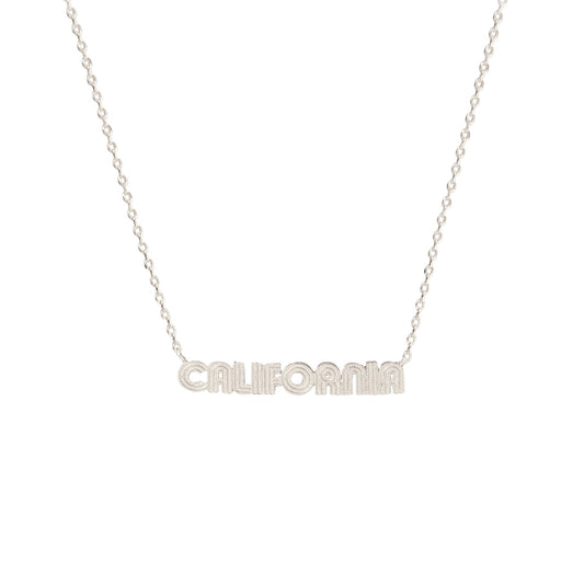 California Bold Capital Letter Pendant Necklace