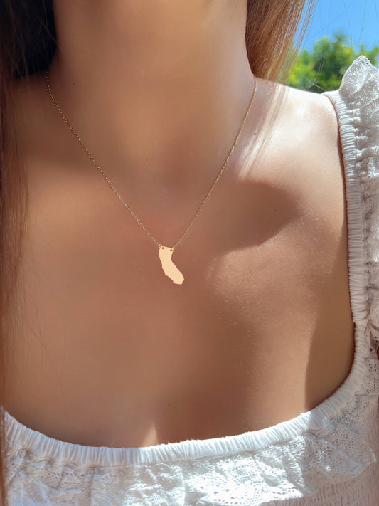 California State Map Necklace