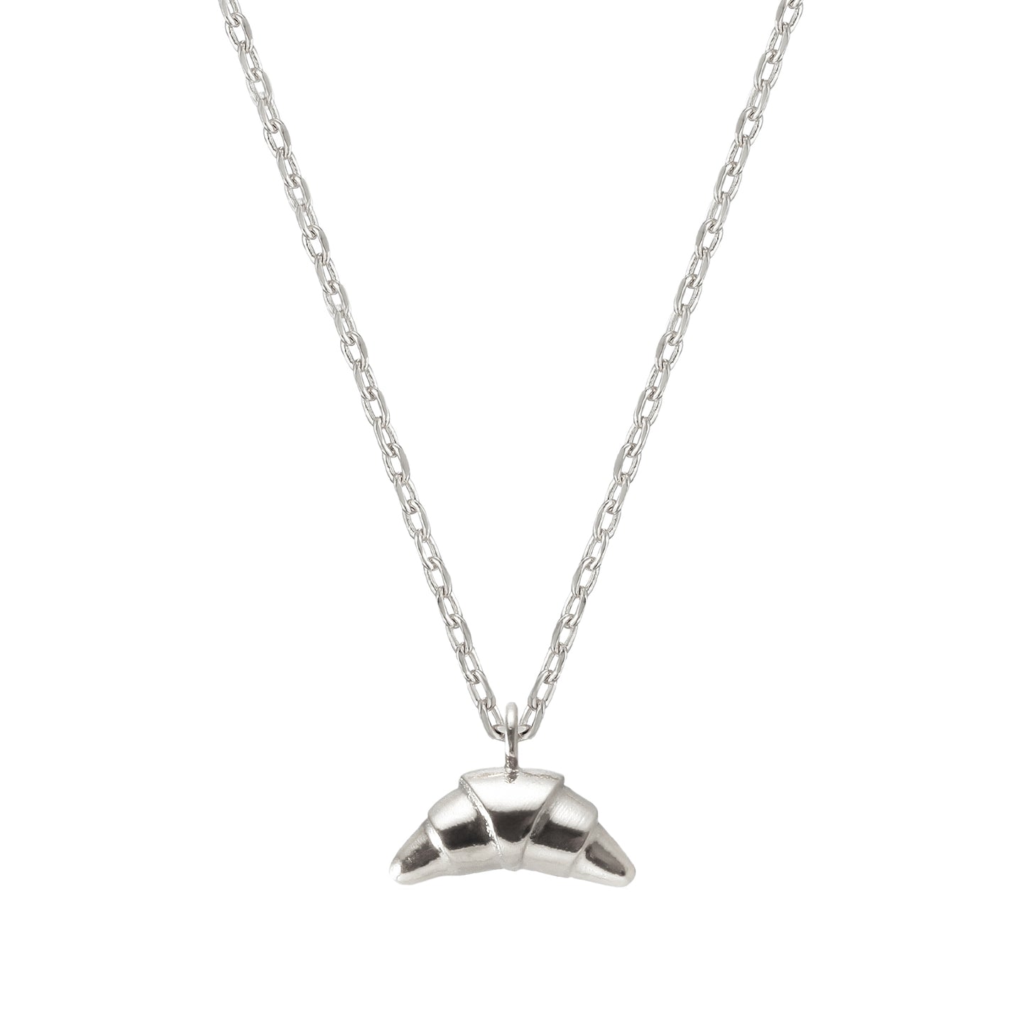 Tiny Croissant Pendant Necklace
