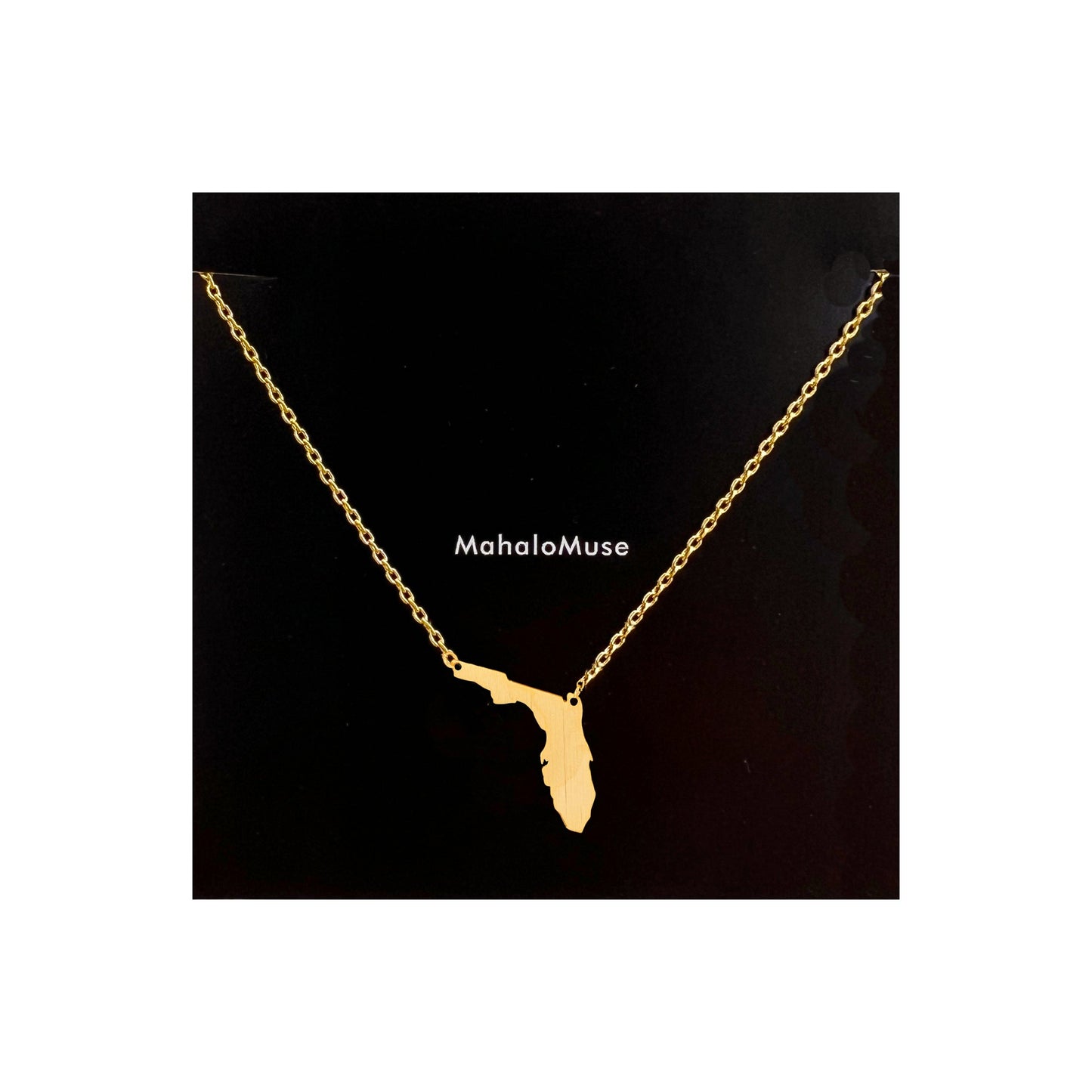 Florida State Map Necklace