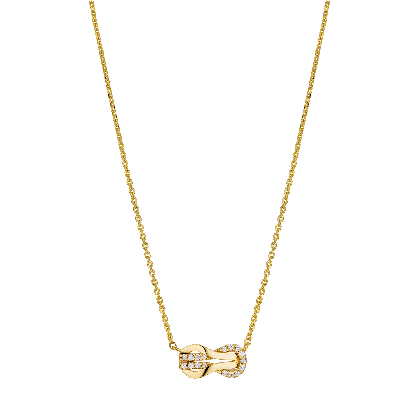 Infinity Double Horseshoe Pendant Necklace