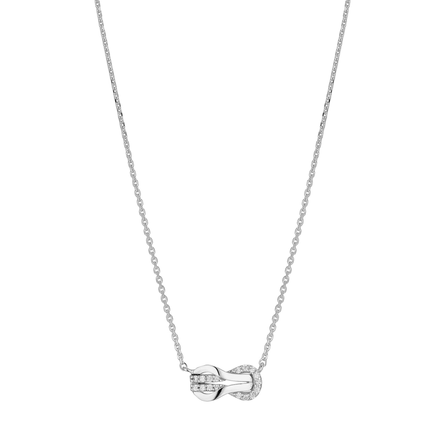 Infinity Double Horseshoe Pendant Necklace