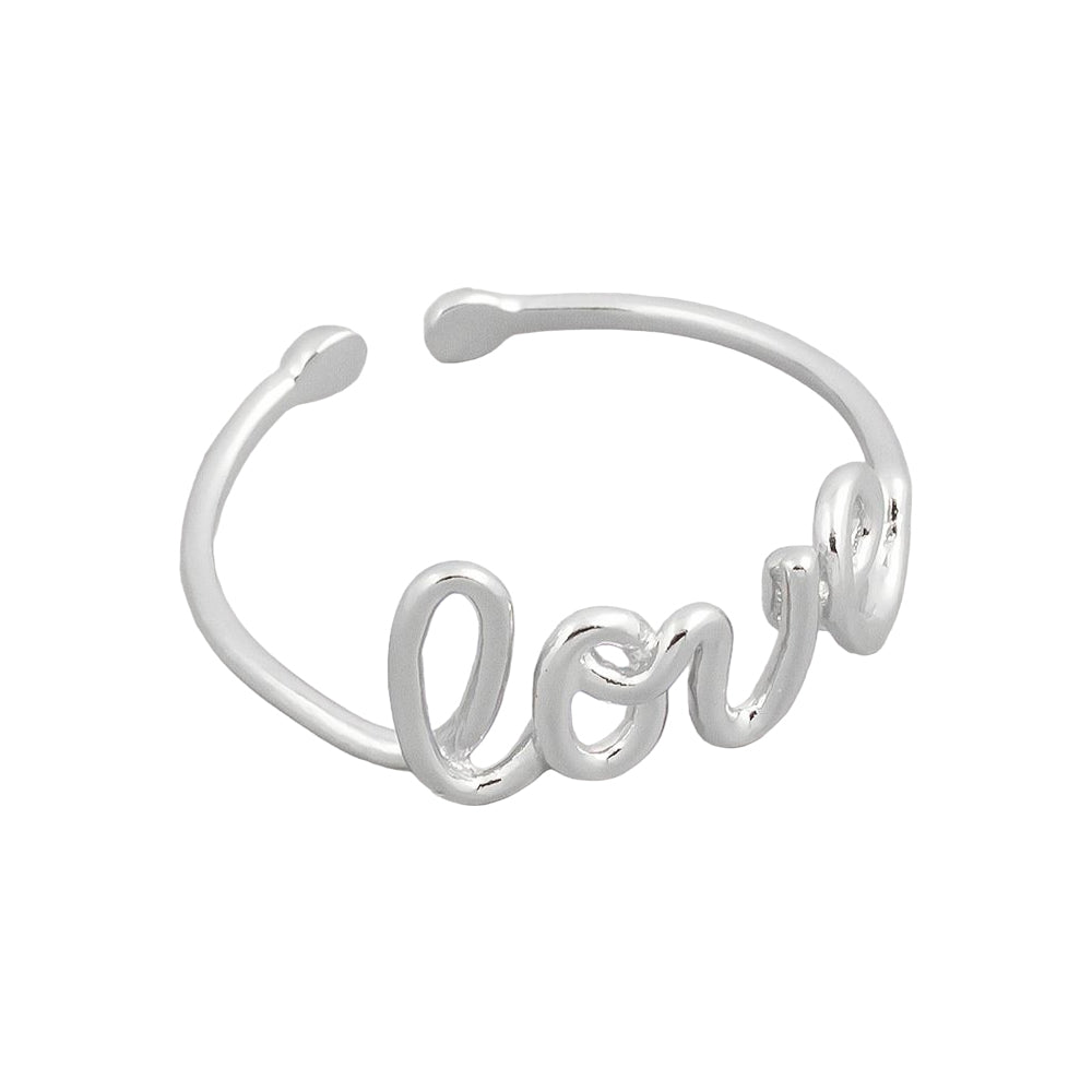 Love Letter Word Wire Adjustable Ring