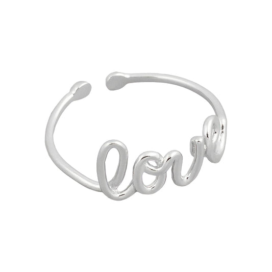 Love Letter Word Wire Adjustable Ring