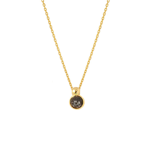 Gemstone Pendant Necklace 18K Gold Dipped
