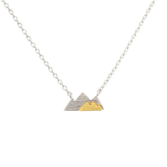 Two tone Mix Color Mountain Necklace