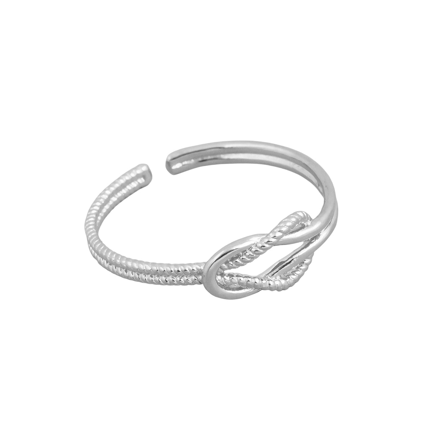 Knot Double Ring Adjustable Open Ring