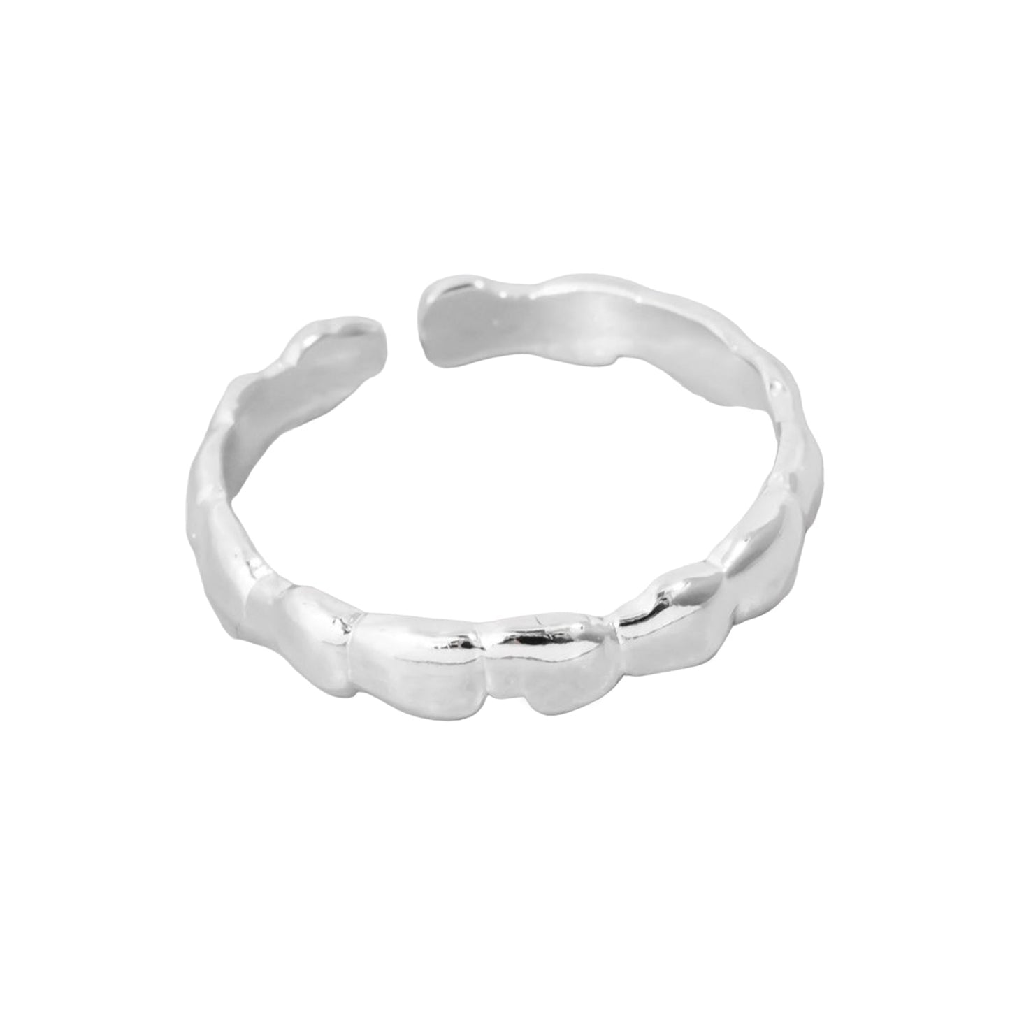 Geometric Bamboo Adjustable Band Ring