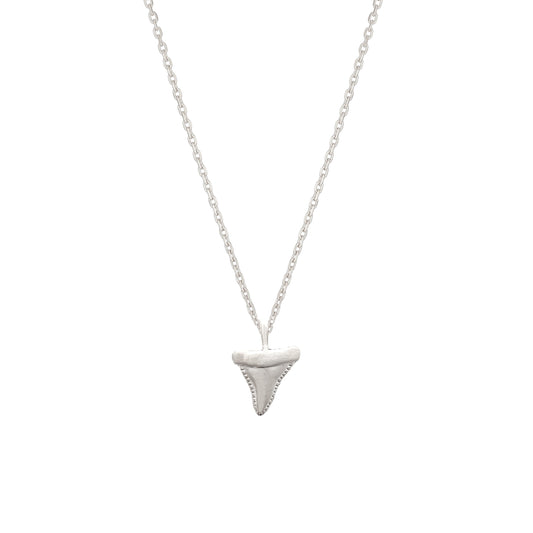 Shark Tooth Shape Pendant Necklace 18K Gold Dipped