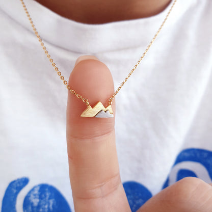 Two tone Mix Color Mountain Necklace