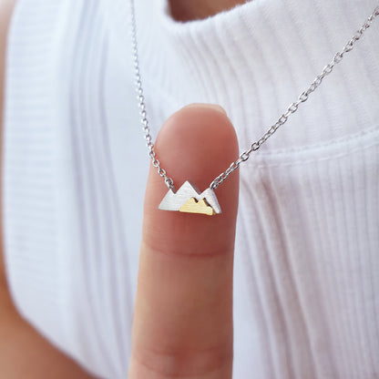 Two tone Mix Color Mountain Necklace