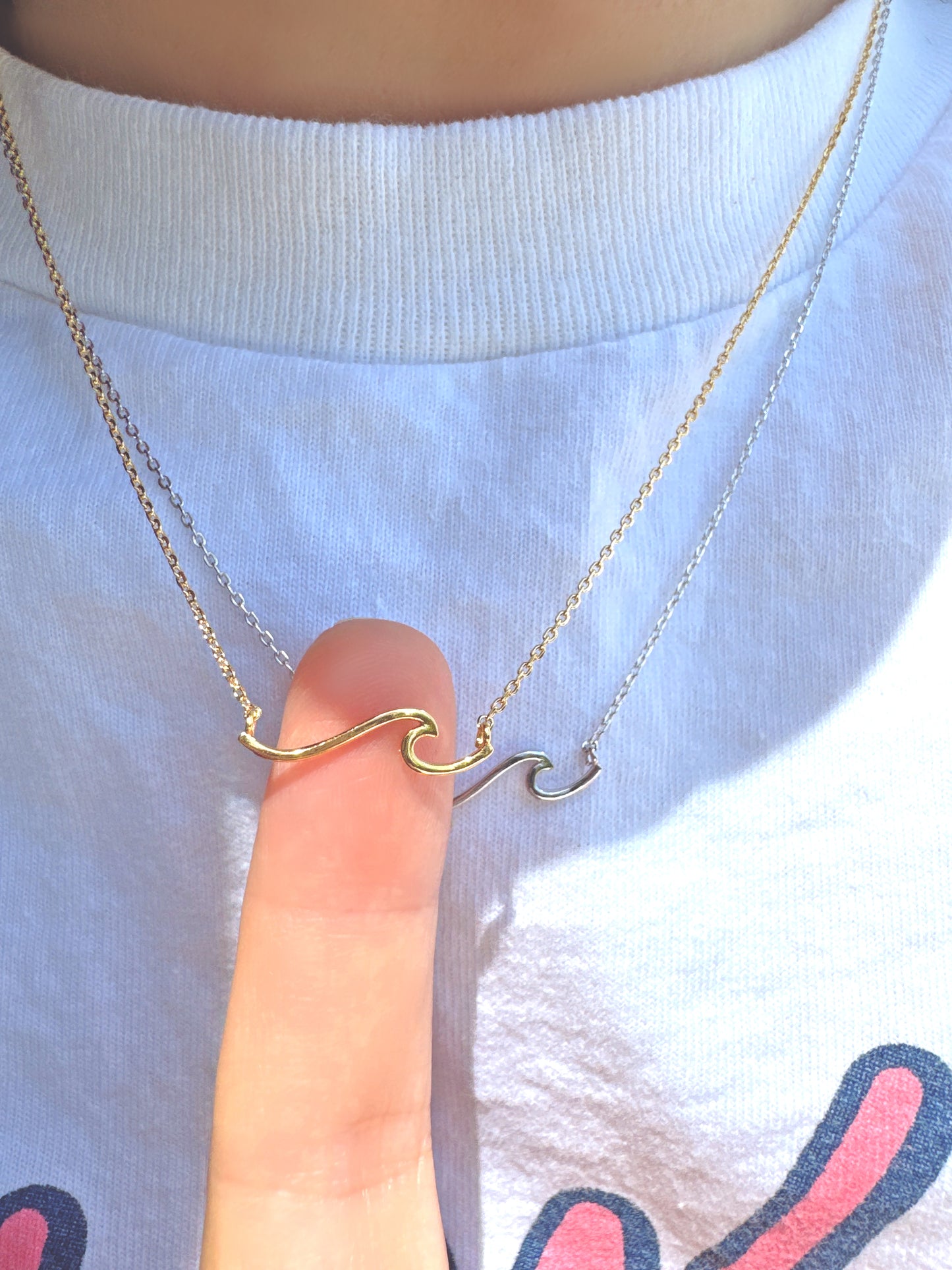 Beach Wave Pendant Necklace