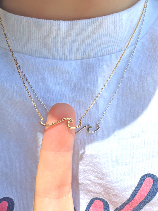 Beach Wave Pendant Necklace