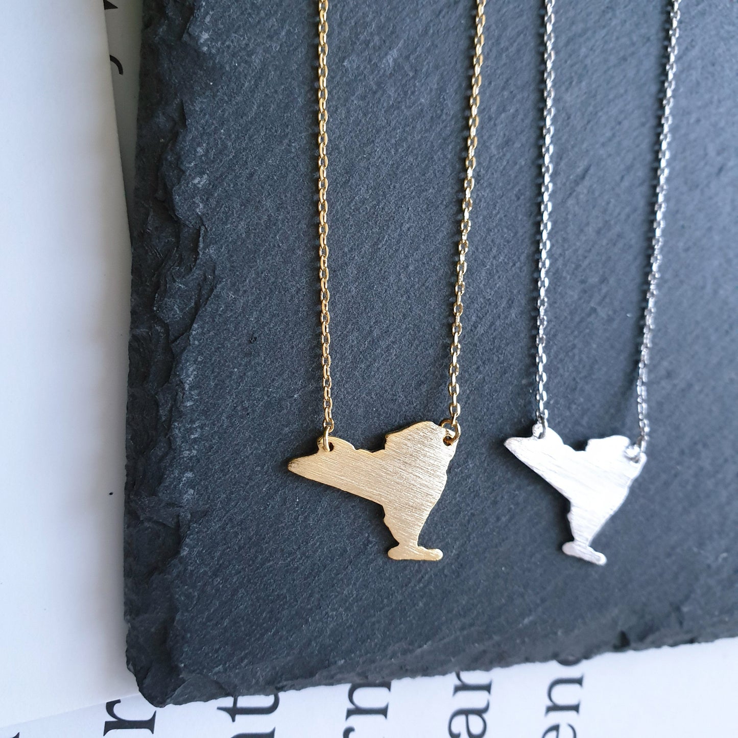 New York State Map Necklace