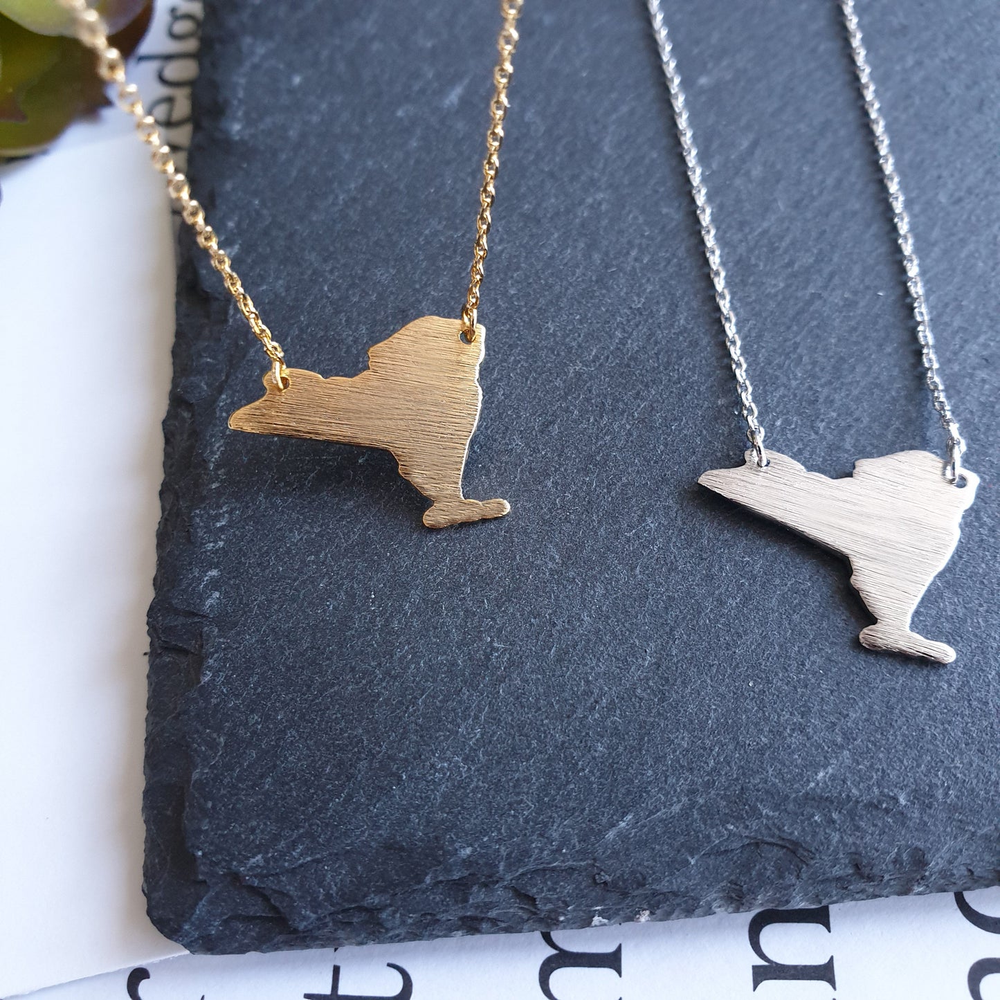 New York State Map Necklace