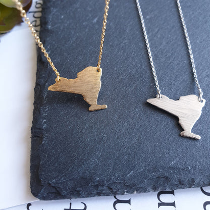 New York State Map Necklace