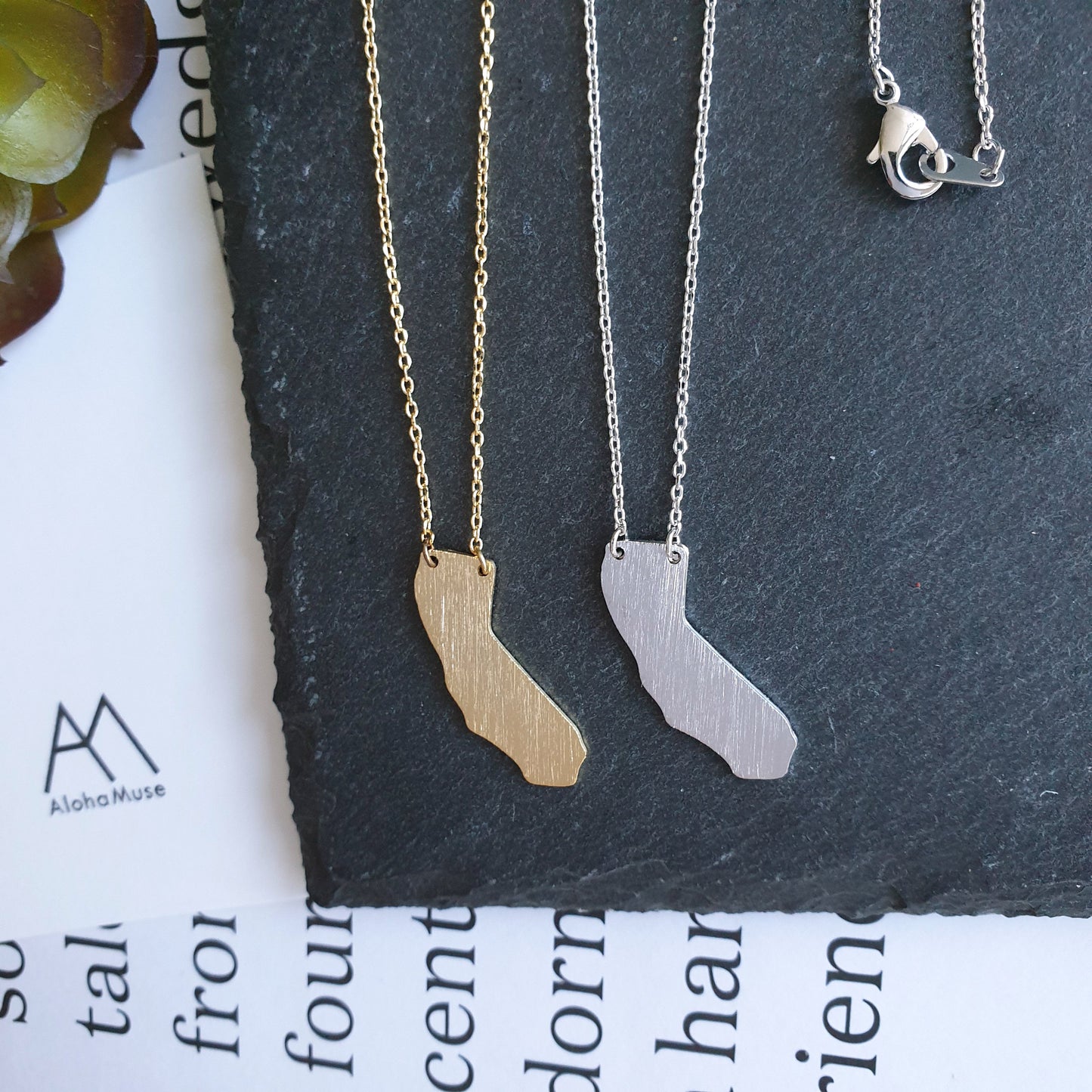 California State Map Necklace