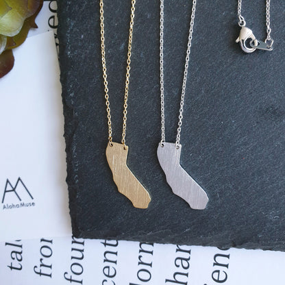 California State Map Necklace