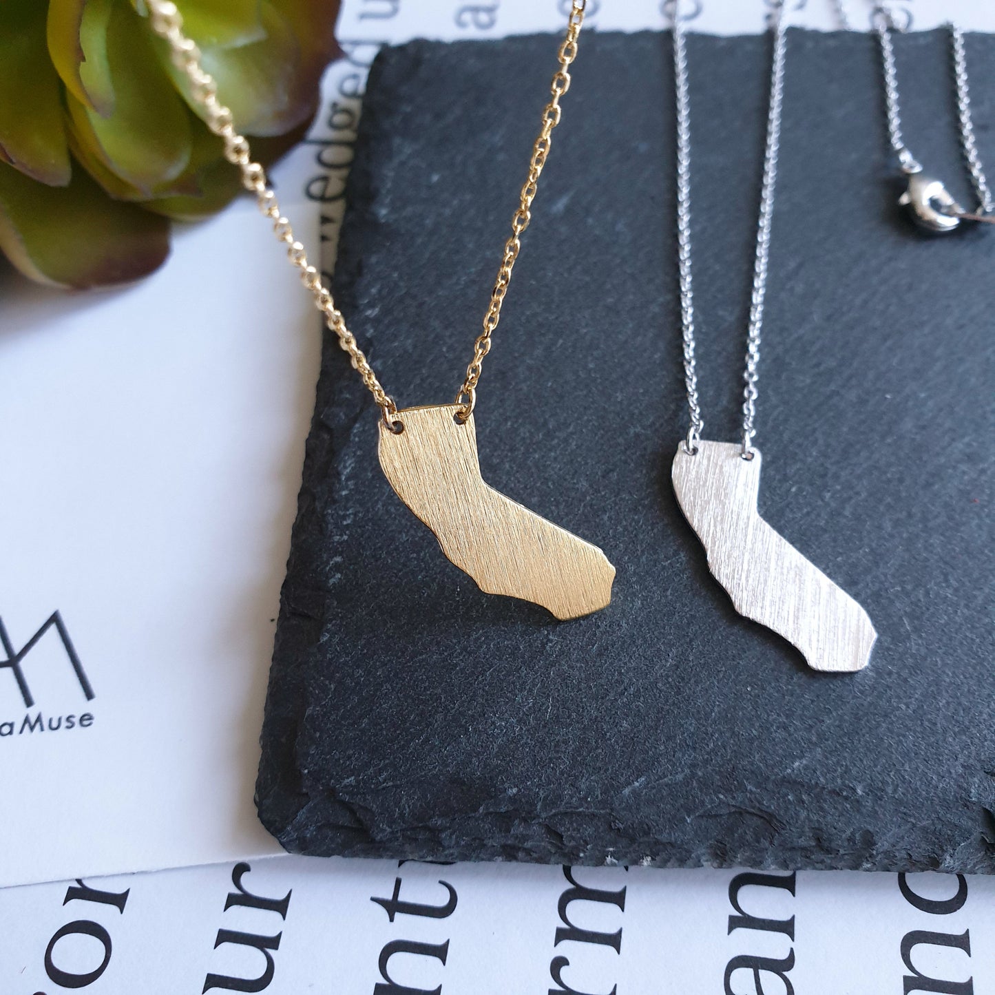 California State Map Necklace