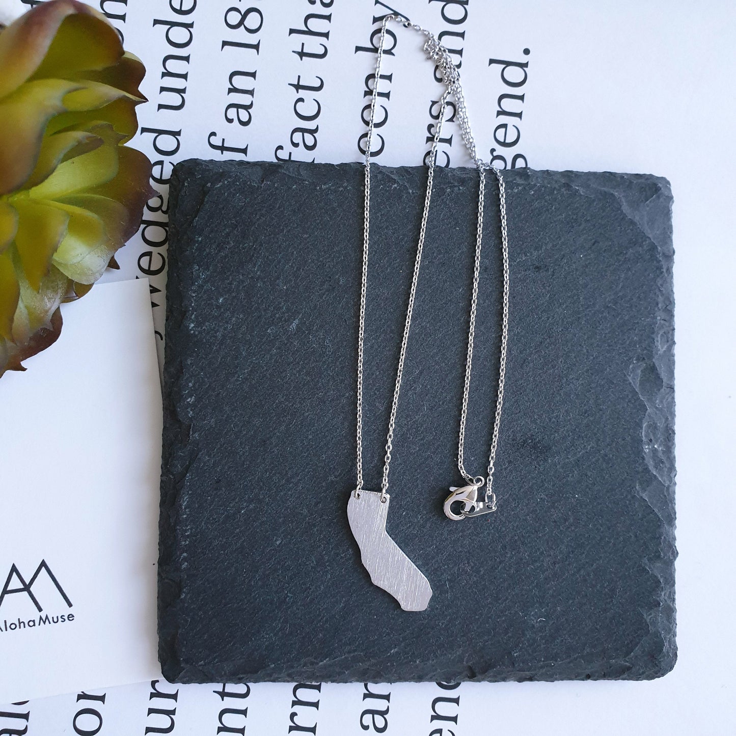 California State Map Necklace