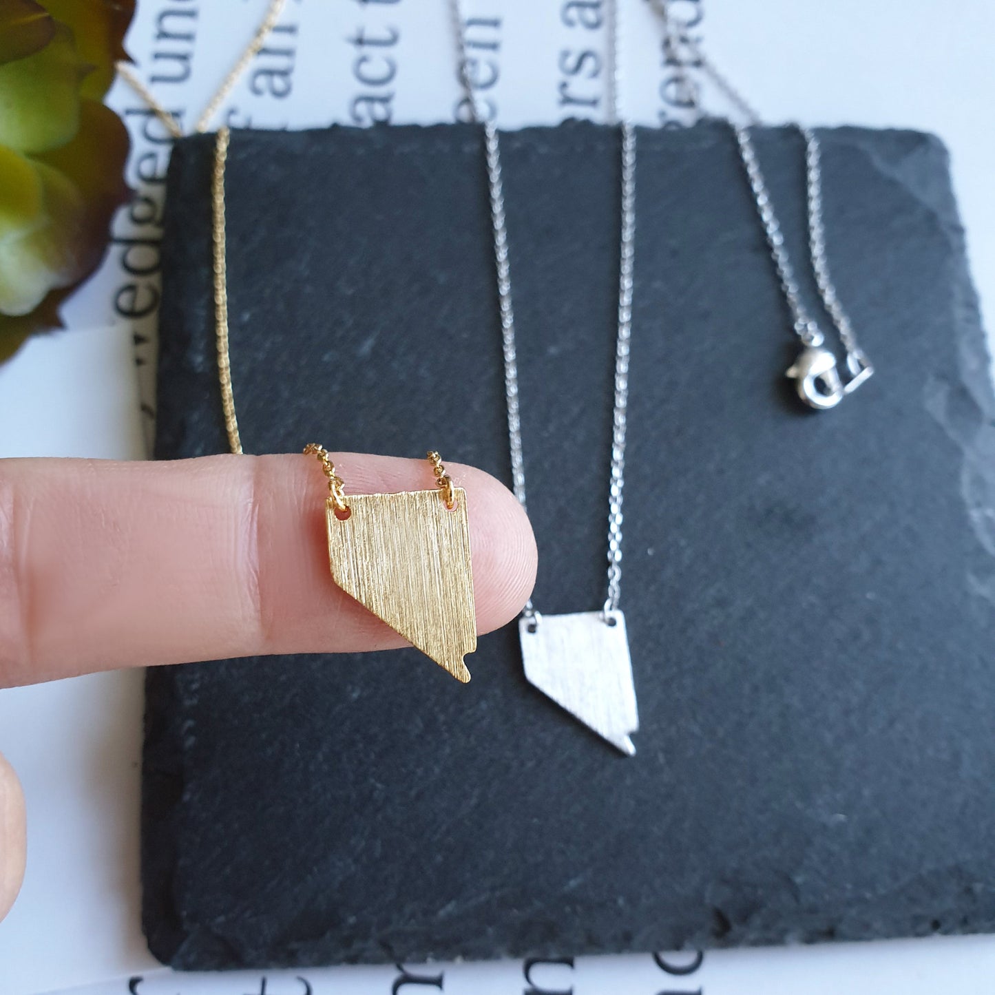 Nevada State Map Necklace