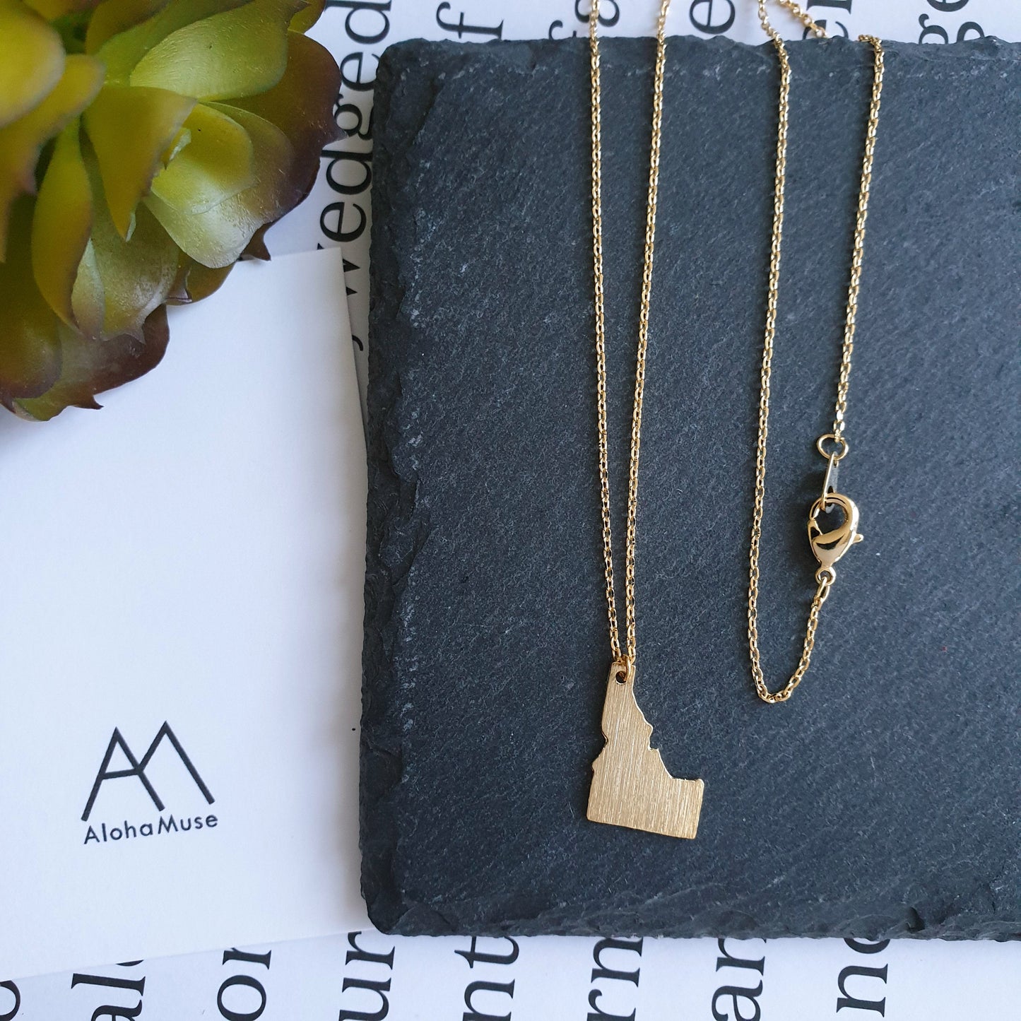 Idaho State Map Necklace