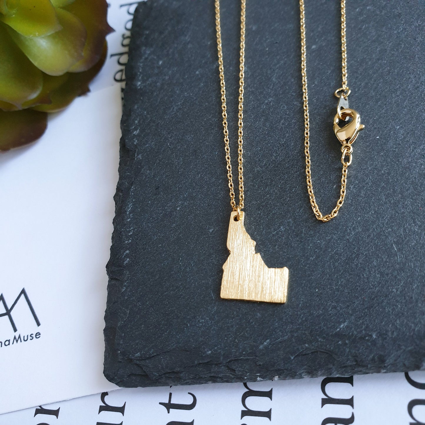 Idaho State Map Necklace
