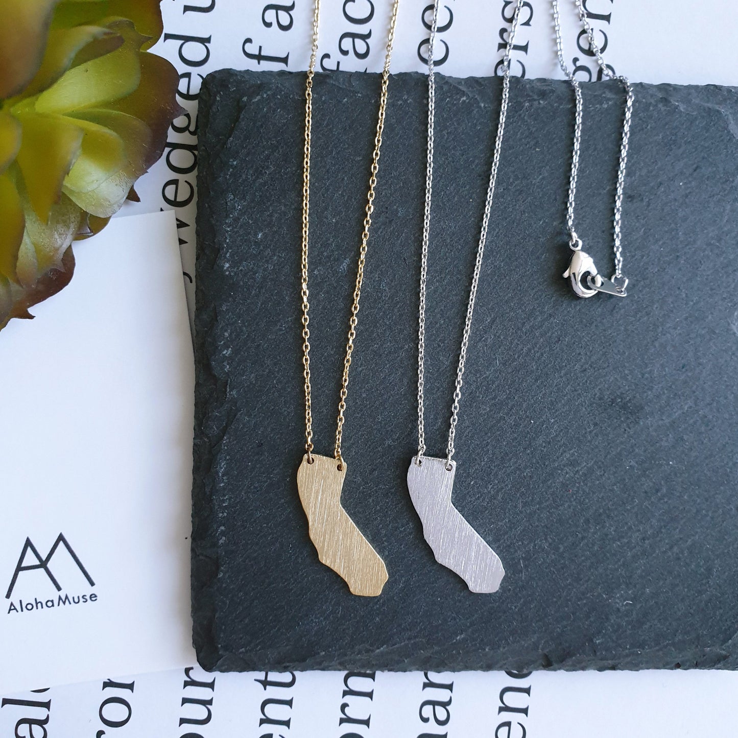 California State Map Necklace