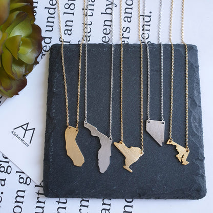 Nevada State Map Necklace