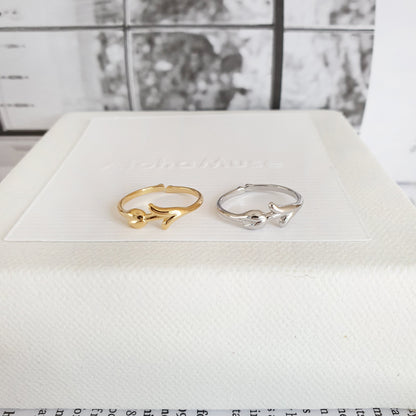 Flower Tulip Rose Adjustable Open Ring