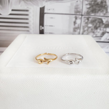 Flower Tulip Rose Adjustable Open Ring