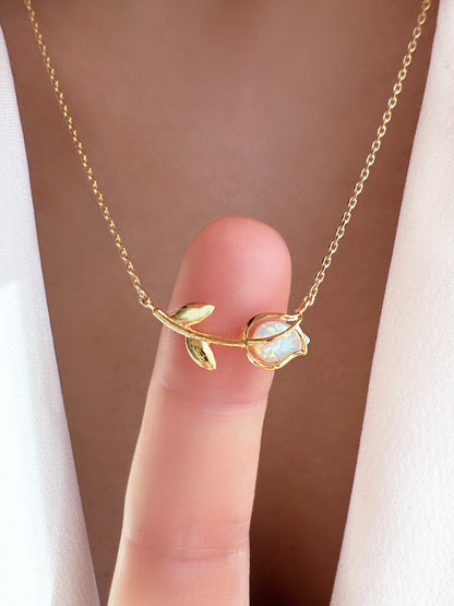 Opal Tulip Wrap Necklace