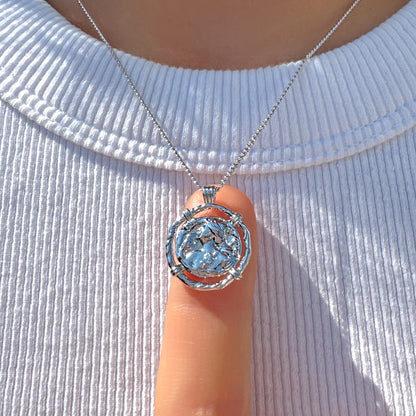 Hammered Medallion Pendant Necklace