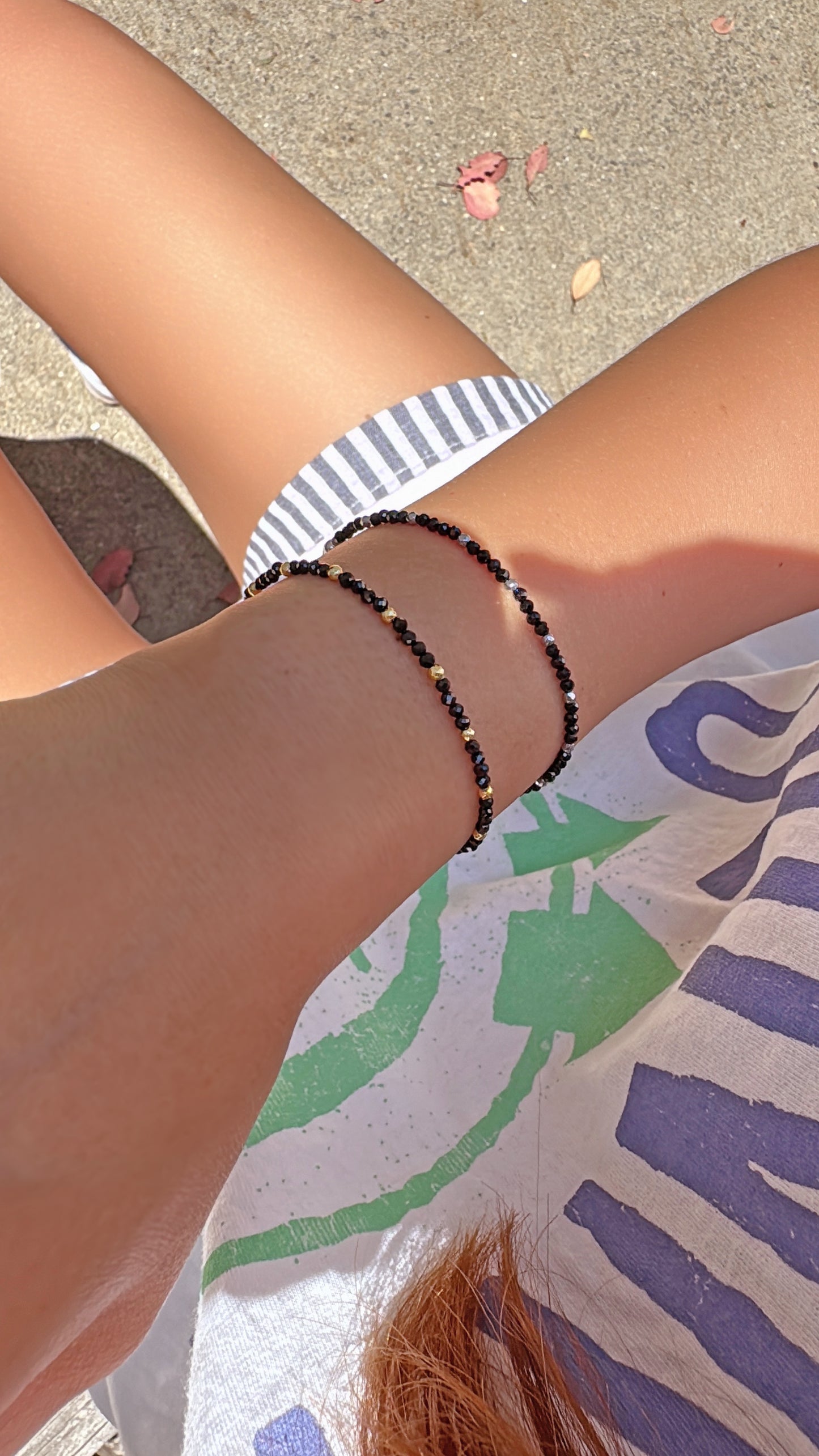 Black Spinel Gemstone Beads Bracelet