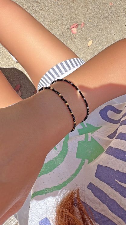 Black Spinel Gemstone Beads Bracelet