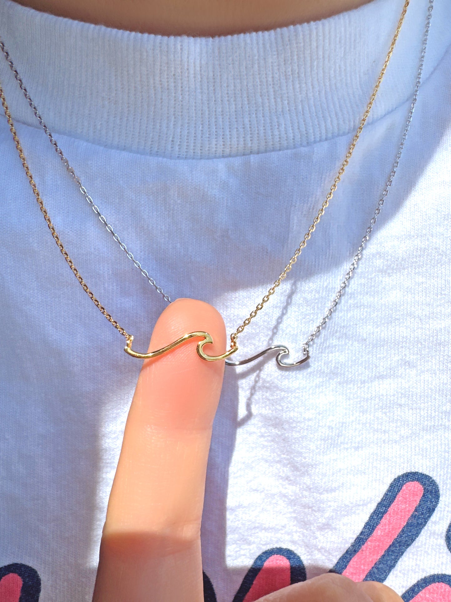 Beach Wave Pendant Necklace