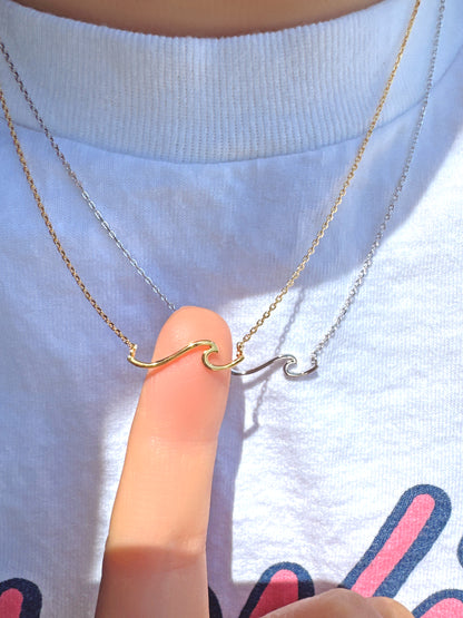 Beach Wave Pendant Necklace