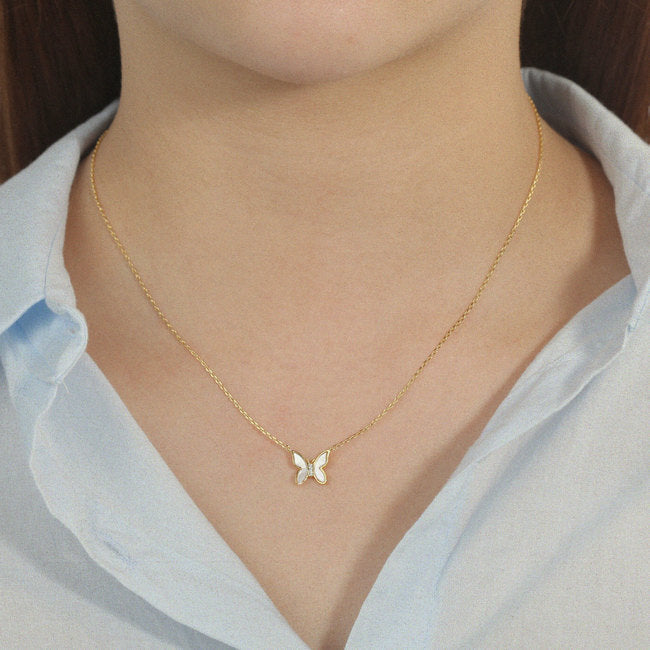 Butterfly Opal Shell Multi Necklace