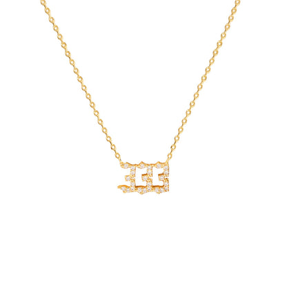Angel Number Cubic Zirconia Necklace