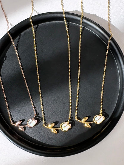 Opal Tulip Wrap Necklace