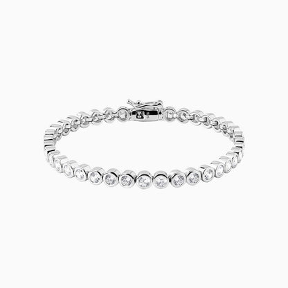 Tennis Bracelet Solid Bezel Cubic Zirconia