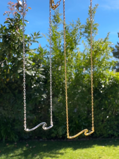 Beach Wave Pendant Necklace