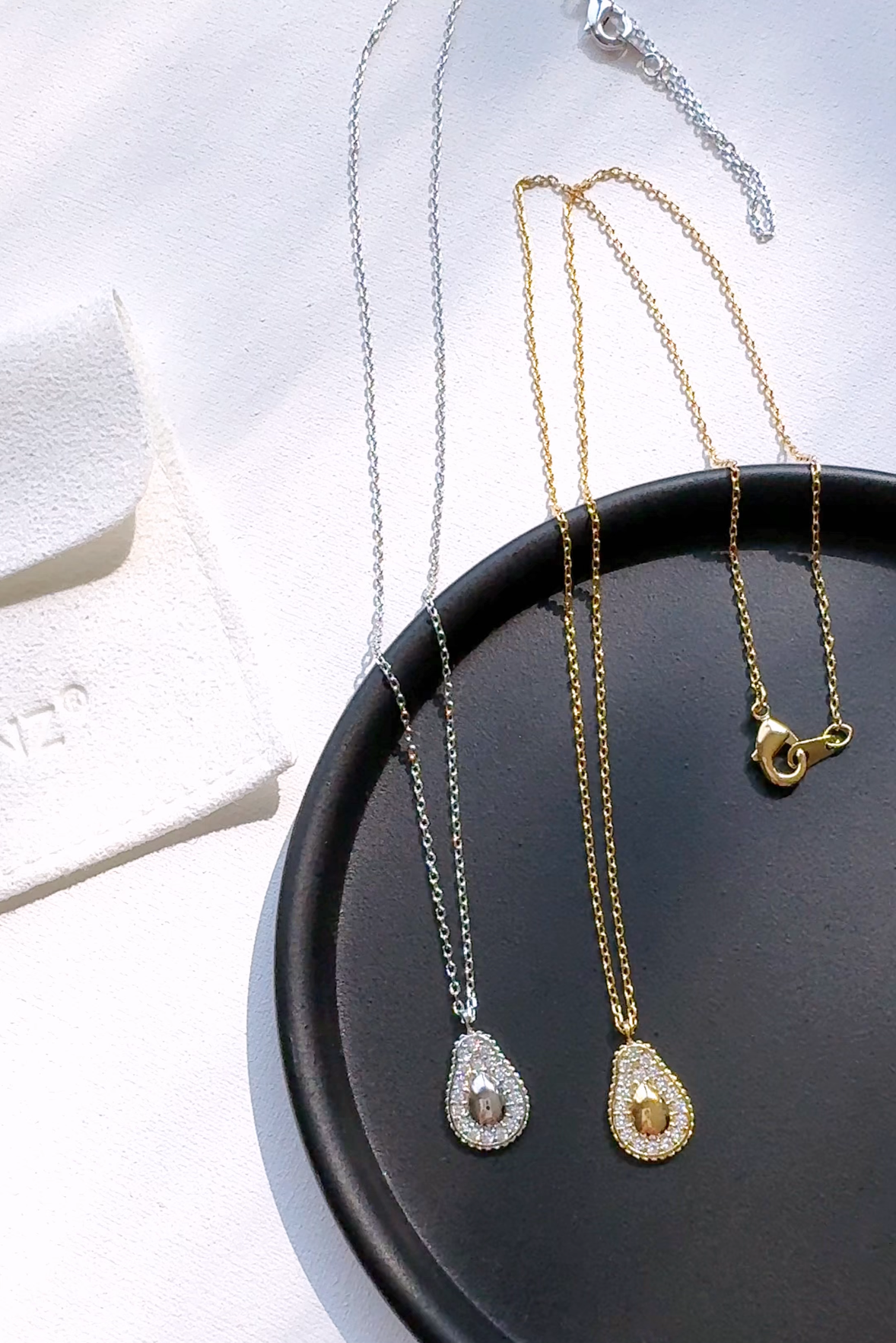 Avocado Cubic Zirconia Pendant Necklace