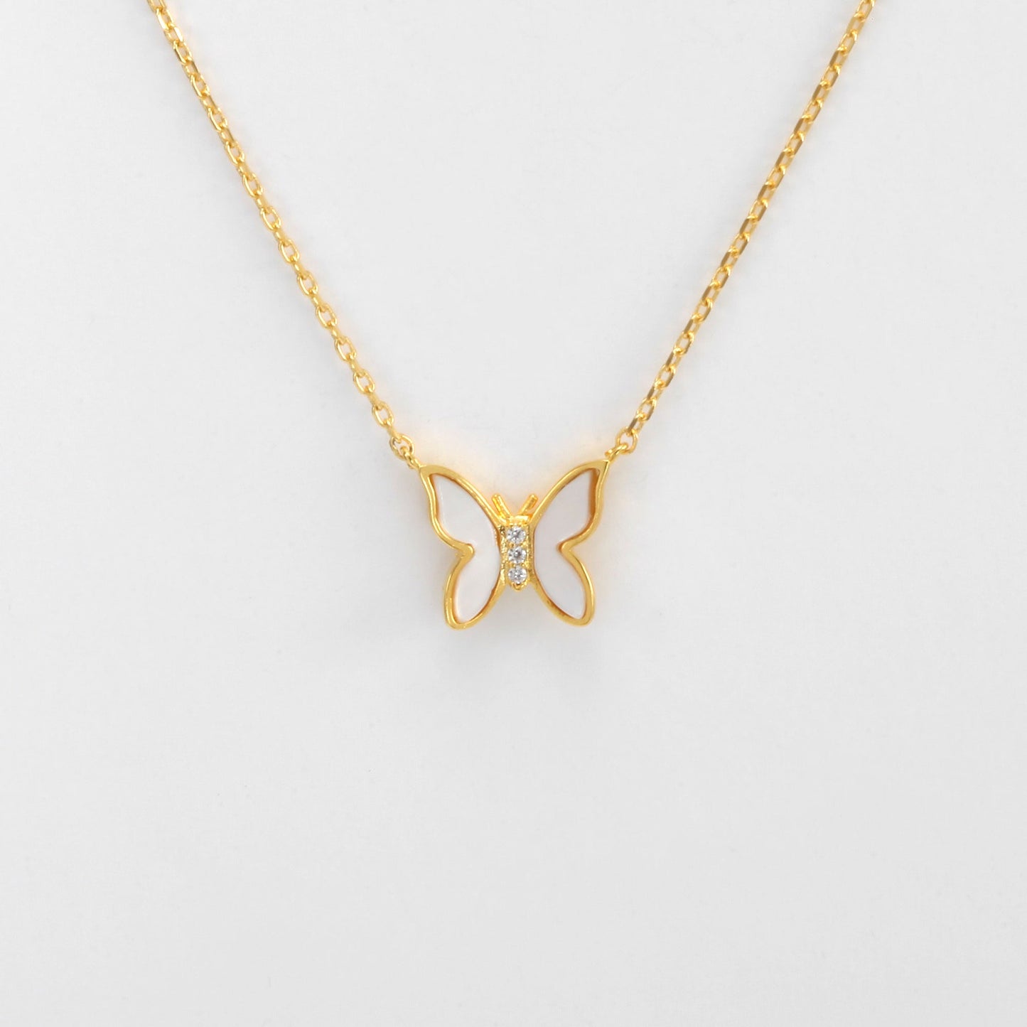 Butterfly Opal Shell Multi Necklace