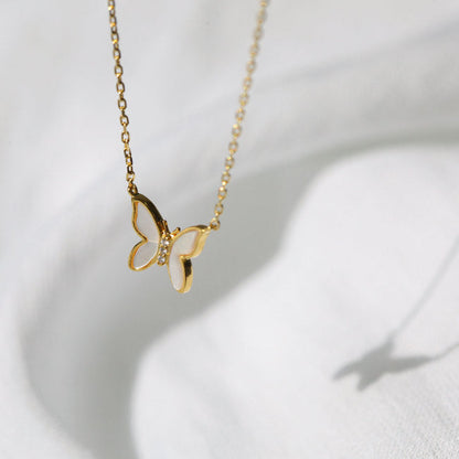 Butterfly Opal Shell Multi Necklace